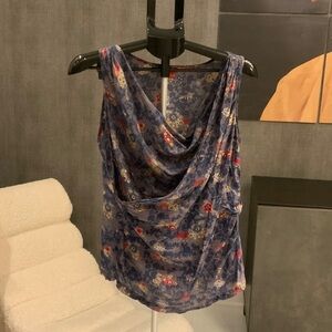 nothesame Floral Draped Sleeveless silk blend Top 12